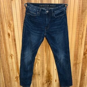 American Eagle Outfitters Men's Dark Blue Skinny Jeans